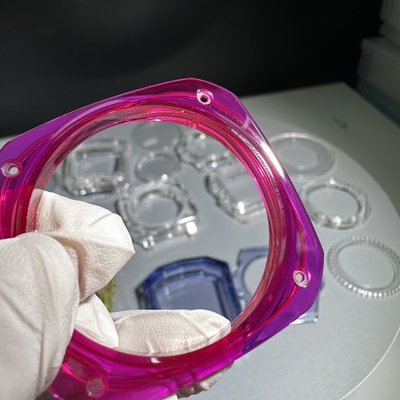 kopen 99.999% Paarse saffier enkelkristallen horlogekasten achterste glas voor aangepaste bewegingen online vervaardiging