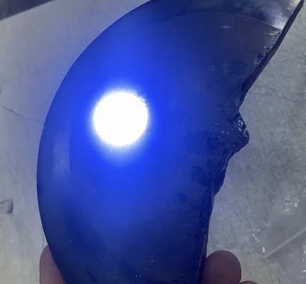 kopen Gepersonaliseerd laboratoriumgroeid onnatuurlijk blauw SIC enkelkristallijn grondstof voor juwelen online vervaardiging