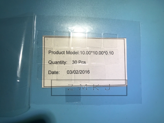kopen Het vierkante Saffierwafeltje/Glas van het Saffierkristal 10x10mm 5x5mm voor Optische Lens online vervaardiging